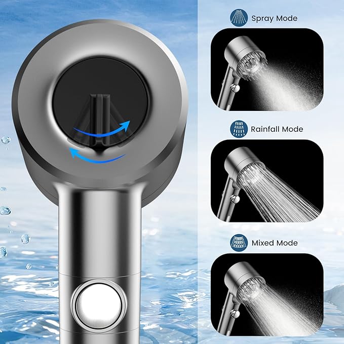 3 Mode Adjustable Filter Shower Head