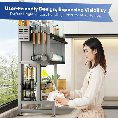 Premium Over-Sink Organizer Rack – Space Saving Kitchen Storage