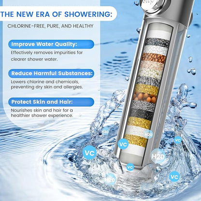 3 Mode Adjustable Filter Shower Head