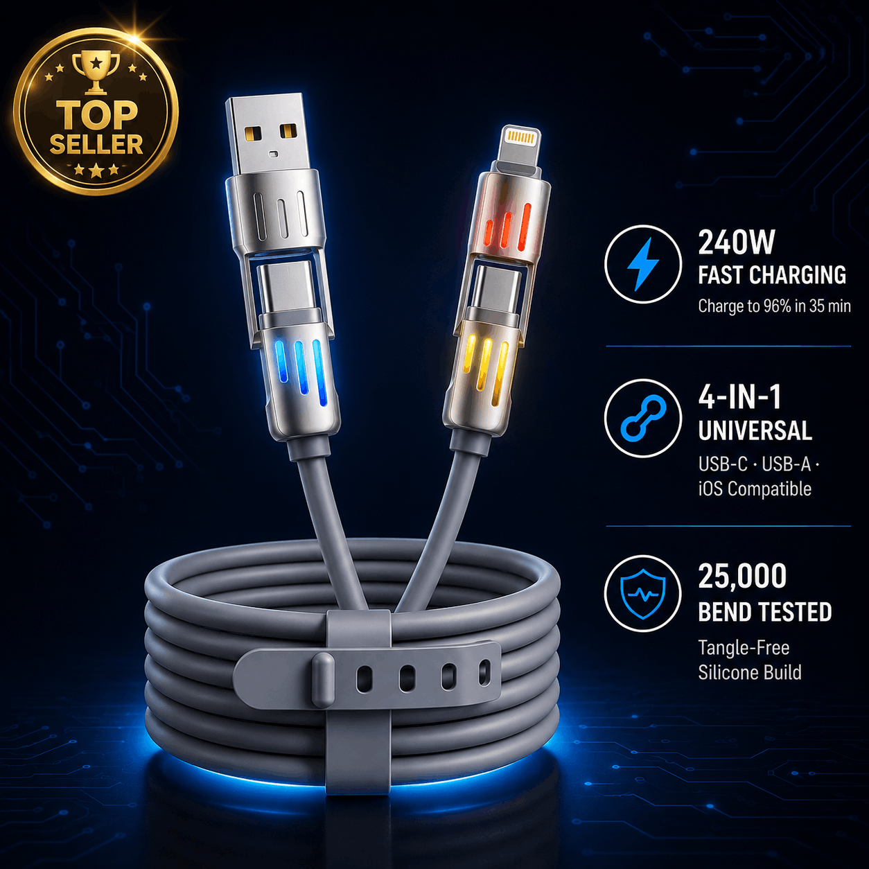 4-in-1 Multi USB Charging Cable
