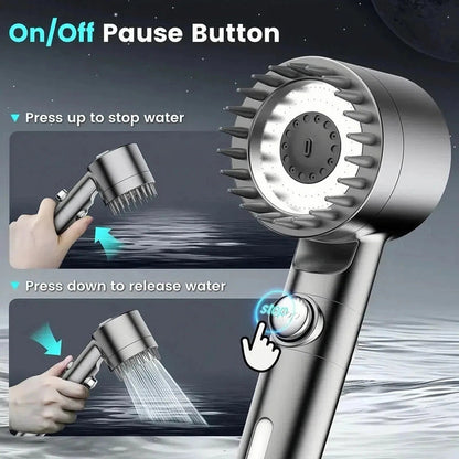 3 Mode Adjustable Filter Shower Head