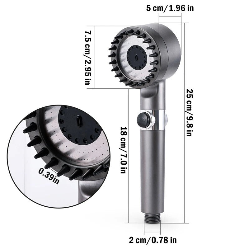 3 Mode Adjustable Filter Shower Head